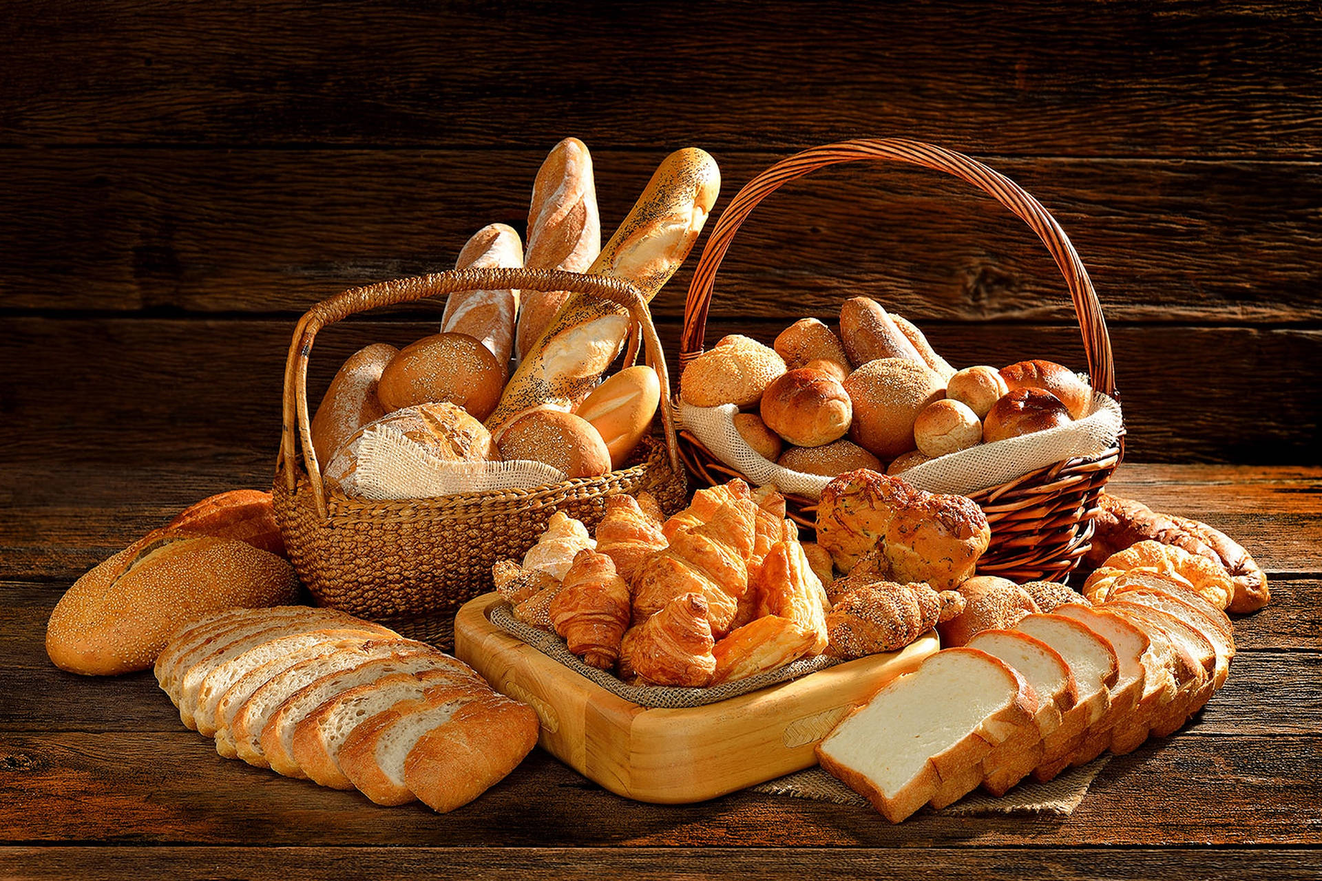 Shot Of Bakery Bread Background