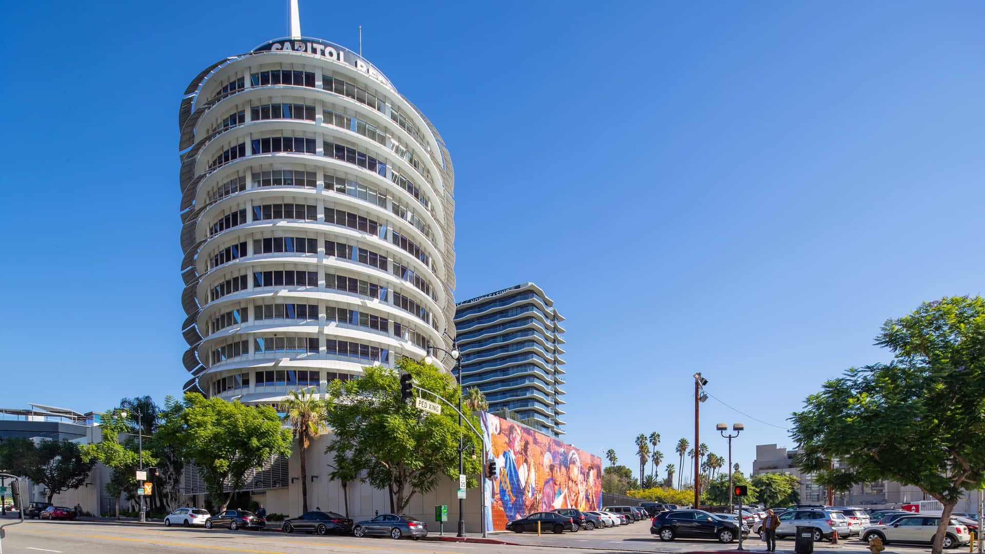 Shot Of Capitol Records Building Background