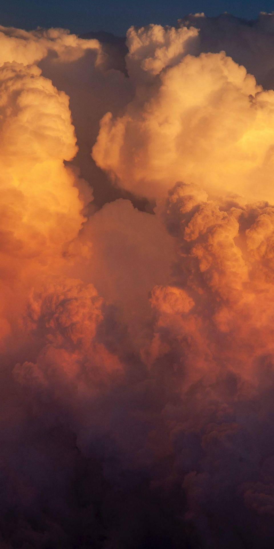 Shot Of Pastel Orange Aesthetic Clouds Background