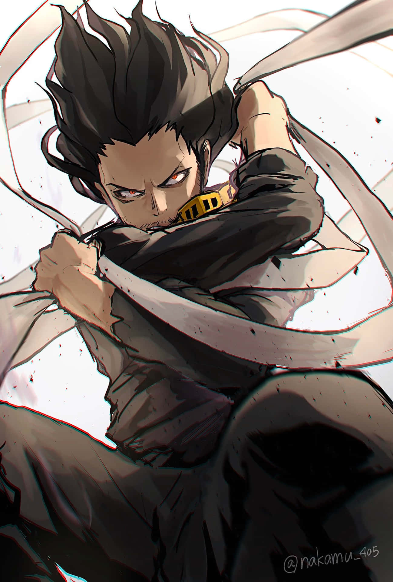 Shota Aizawa Displaying His Superhero Powers Background