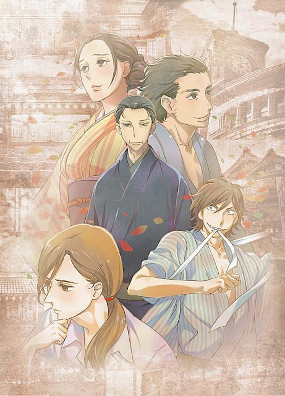 Shouwa Genroku Rakugo Shinjuu - Vibrant Expressions Background