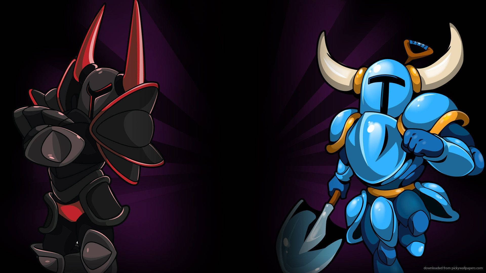 Shovel Knight And Black Knight Background