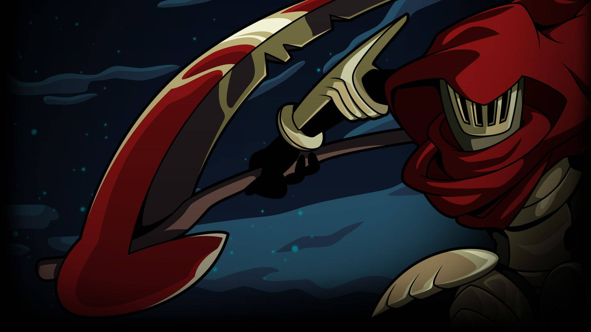 Shovel Knight Character Specter With Scythes Background