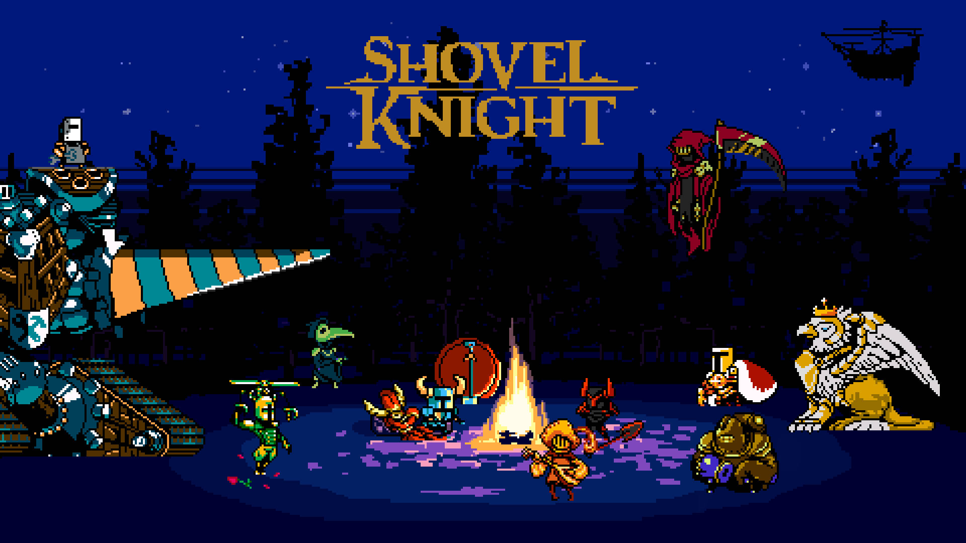 Shovel Knight Retro Pixel Art Background