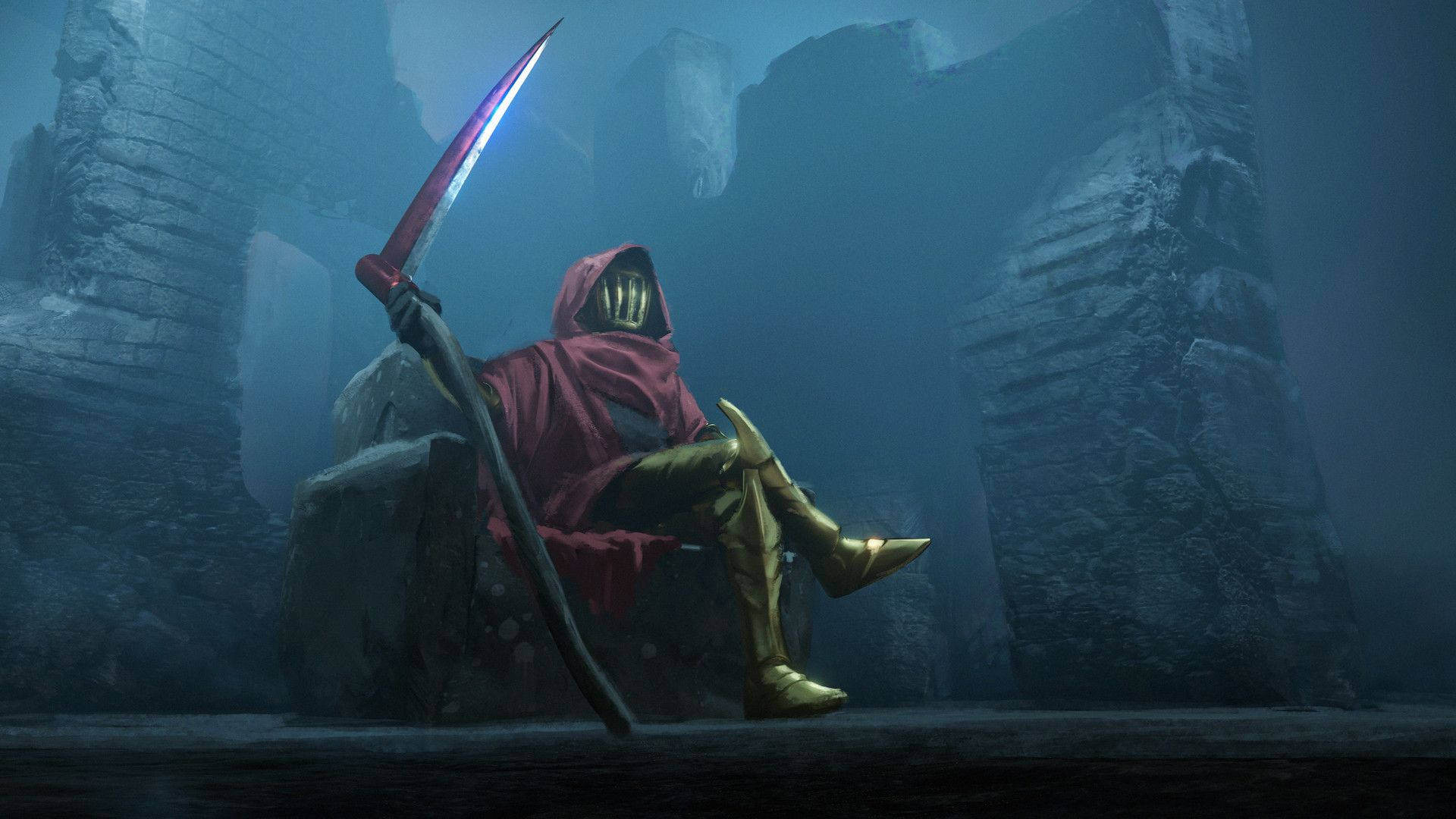 Shovel Knight Specter Knight On Throne Background