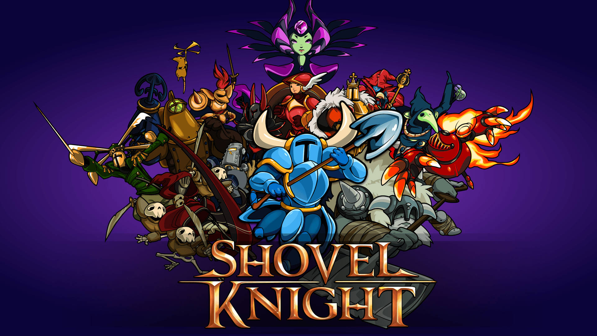 Shovel Knight Video Game Cover Art Background