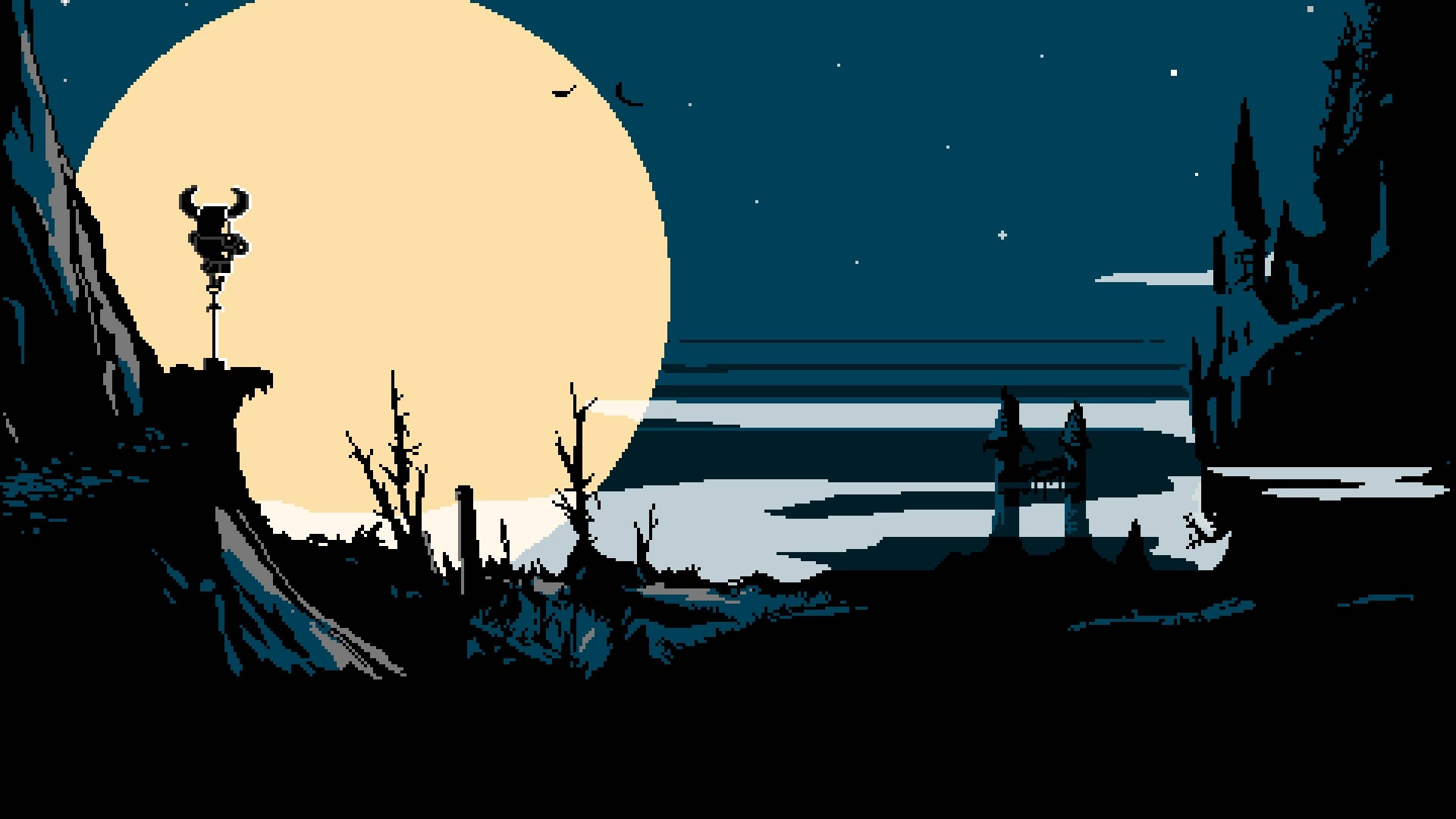 Shovel Knight Video Game Pixel Nature Background