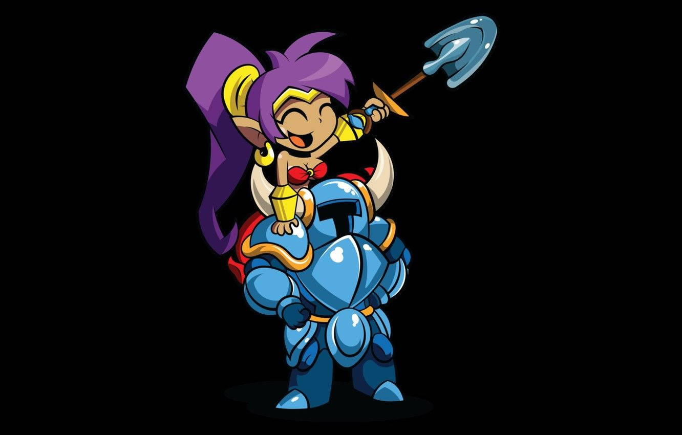 Shovel Knight With Shantae Background