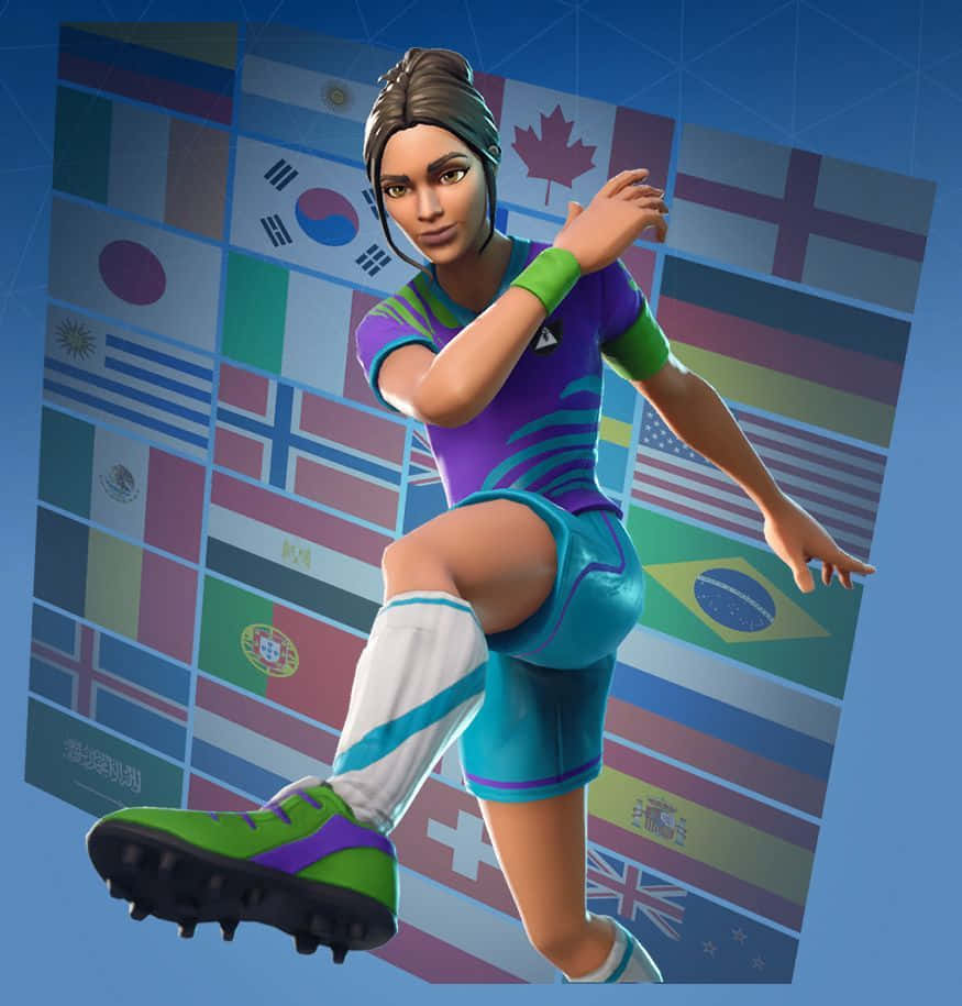 Show Off Your Athleticism With The Fortnite Soccer Skin Background