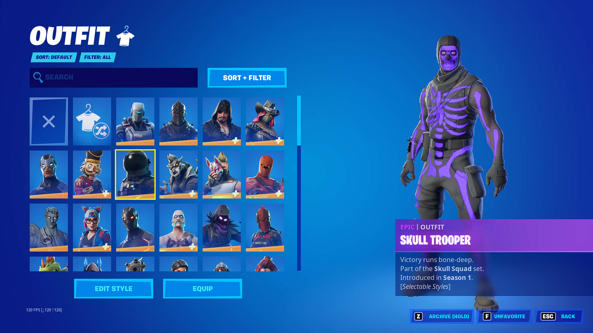 Show Off Your Fashion Sense With The Purple Skull Trooper Aesthetic Background