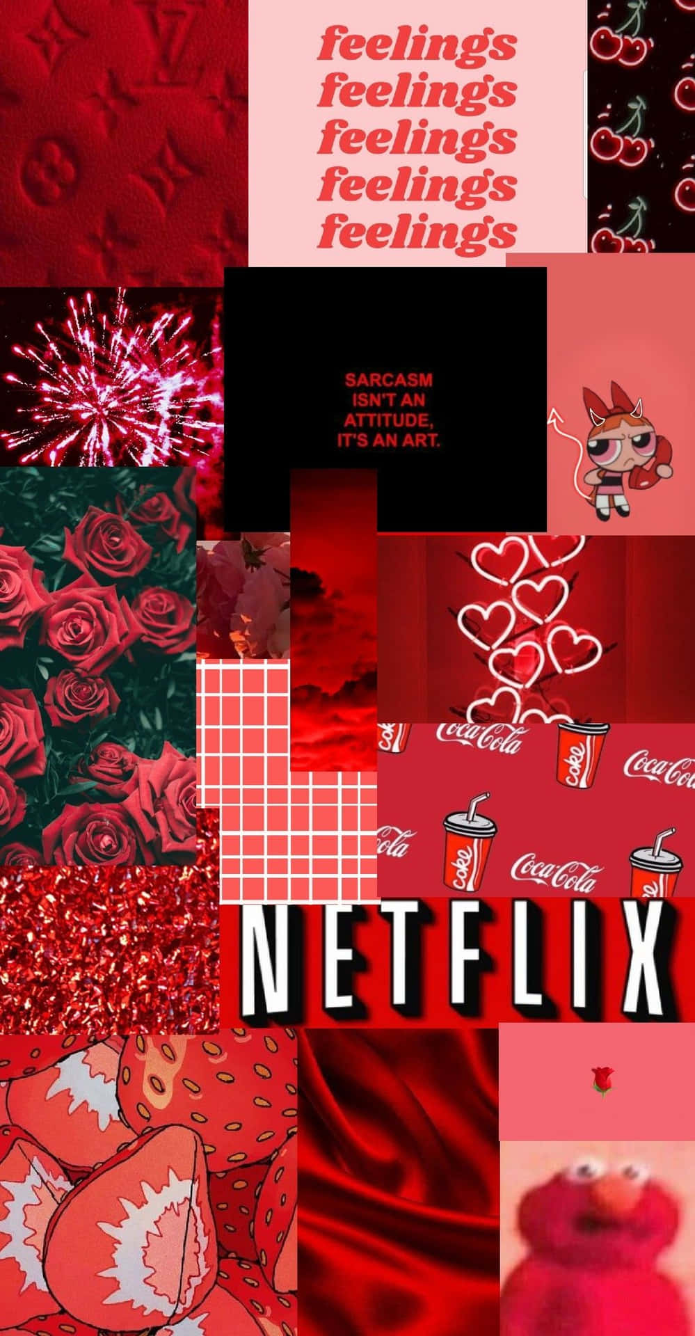 Show Off Your Fun, Energetic Style With Red Cute Aesthetic Background