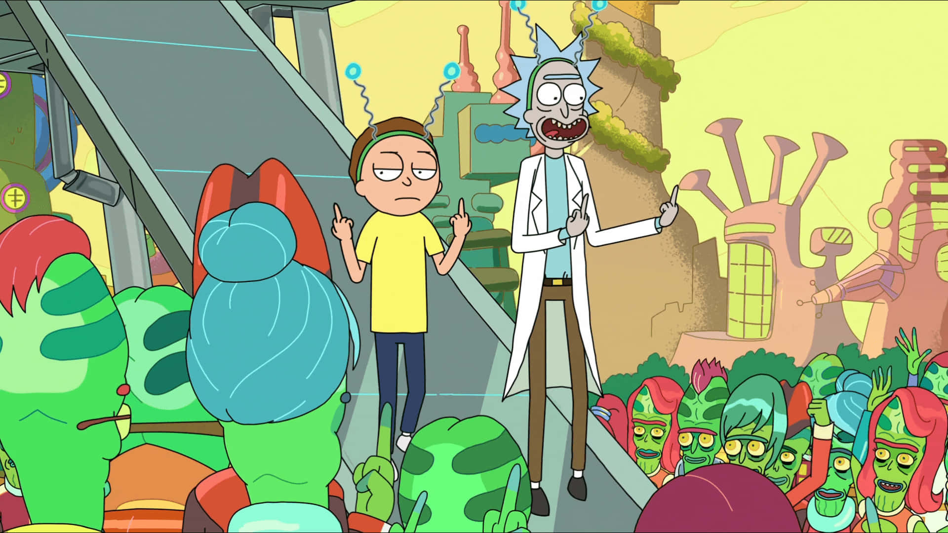 Show Off Your Geek Pride With A Rick And Morty Macbook Background