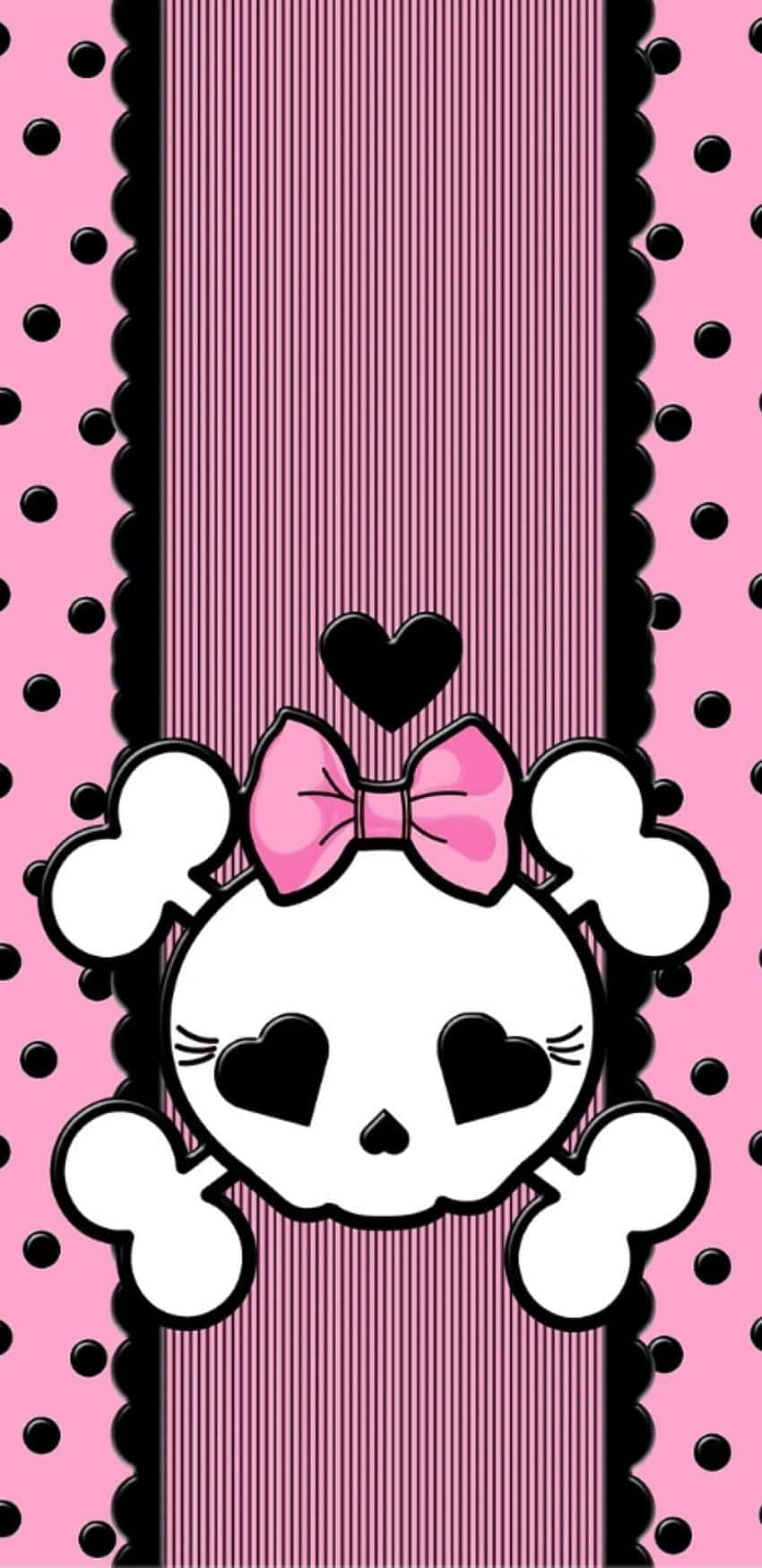Show Off Your Inner-emo With This Adorable Wallpaper For Your Iphone!