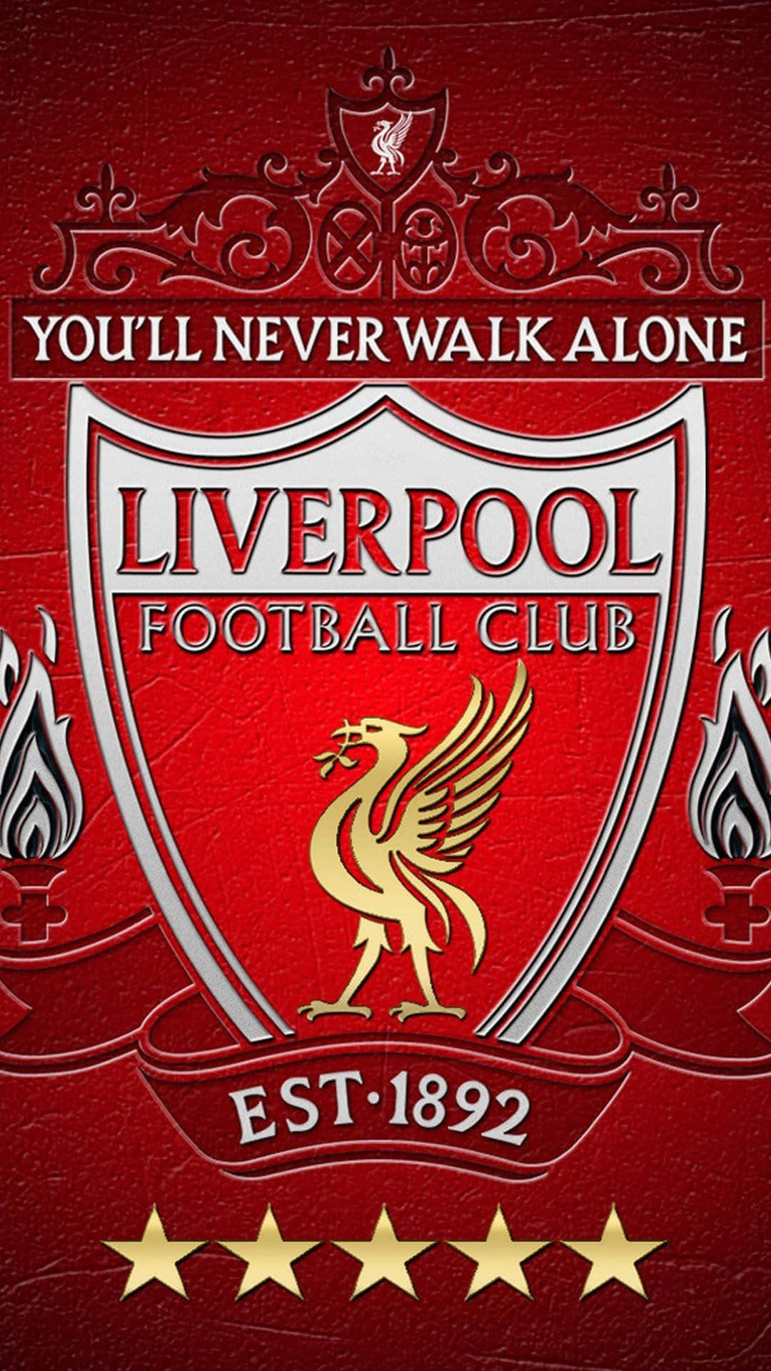 Show Off Your Liverpool Fc Pride With This Logo Wallpaper For Iphone! Background