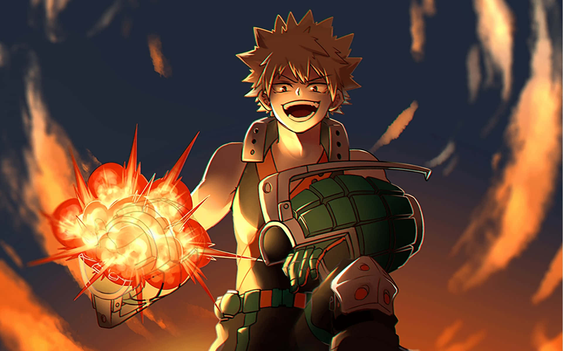 Show Off Your Love For Bakugou With A Aesthetic Desktop Background Background