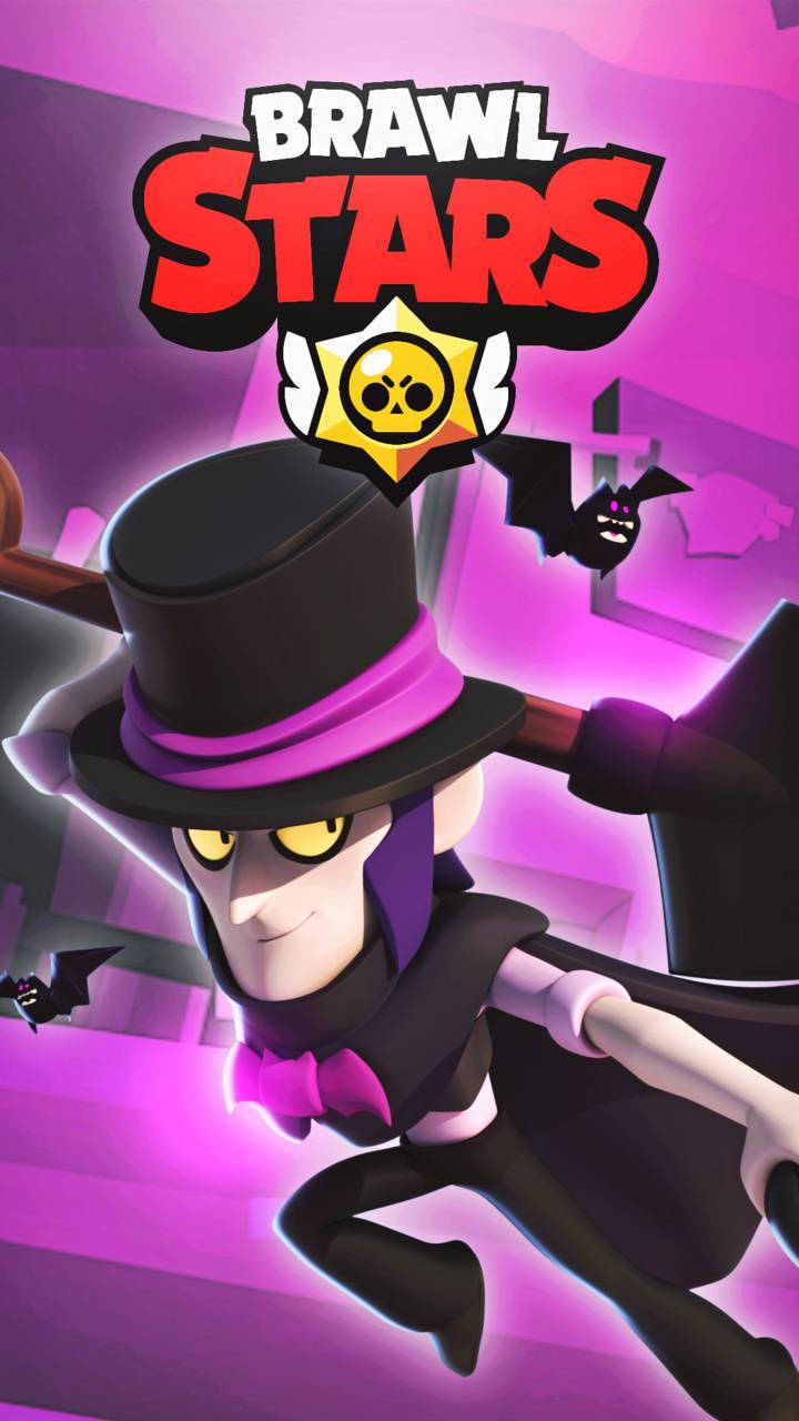 Show Off Your Style With Black Hat Mortis From Brawl Stars Background