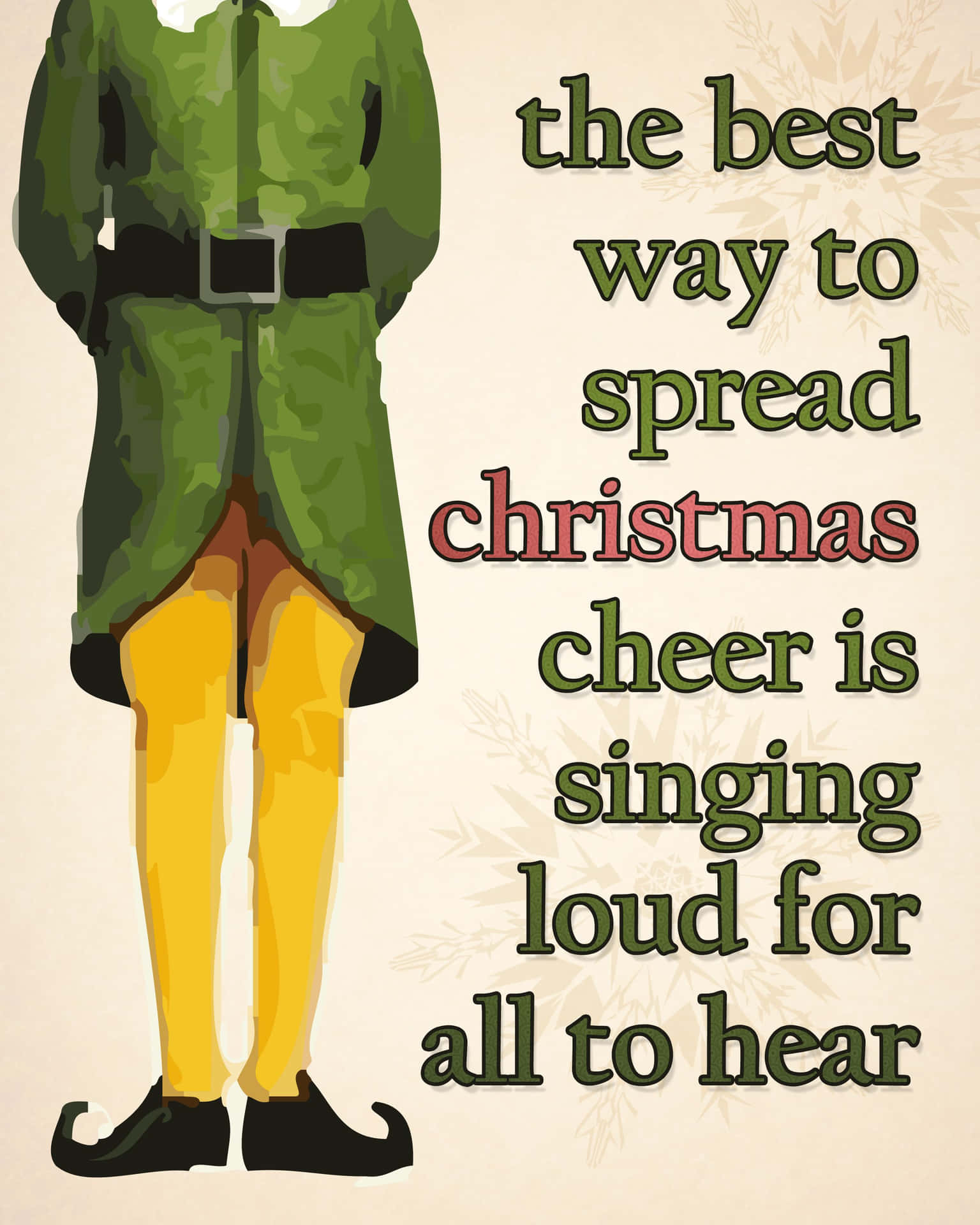Show Some Christmas Cheer With Buddy The Elf Background