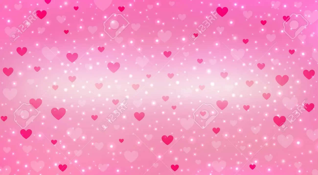 Show Someone How Much You Care With These Glittery Pink Hearts! Background