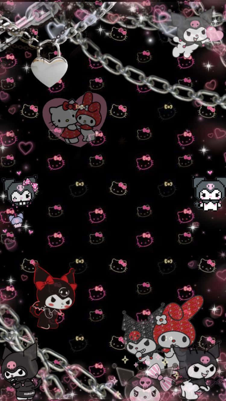 Show Your Emo Side With This Cute And Edgy Hello Kitty Background