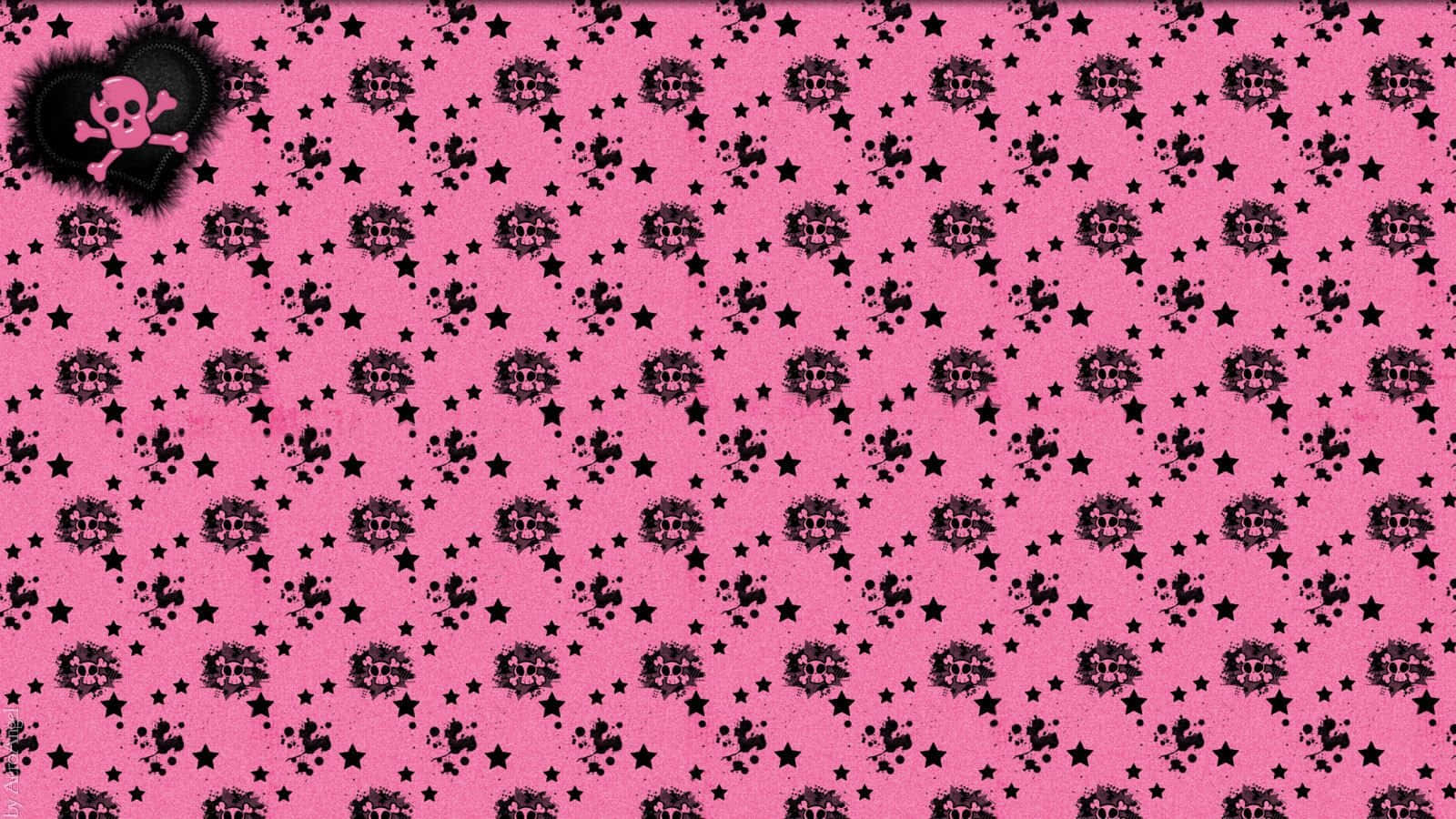Show Your Finery With A Pink Skull Background