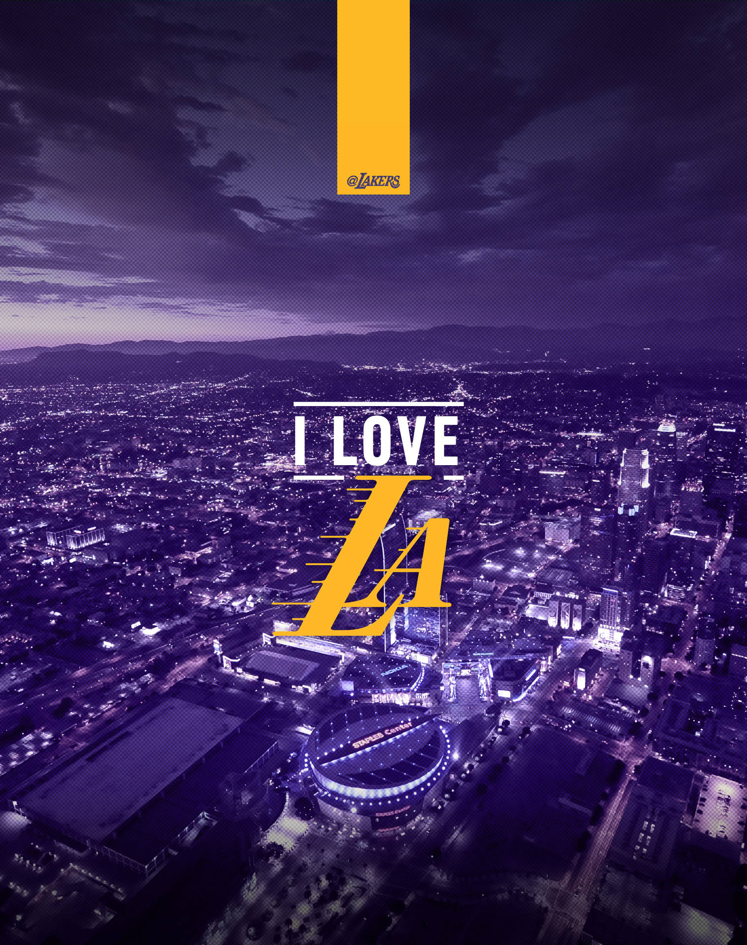 Show Your Lakers Pride With This Stylish Lakers-branded Iphone Background