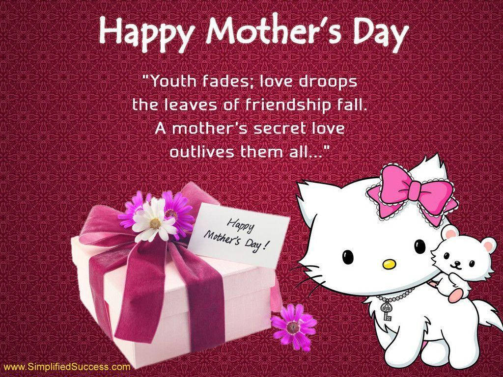 Show Your Love And Appreciation With A Charmmy Kitty Poem On Mother’s Day Background