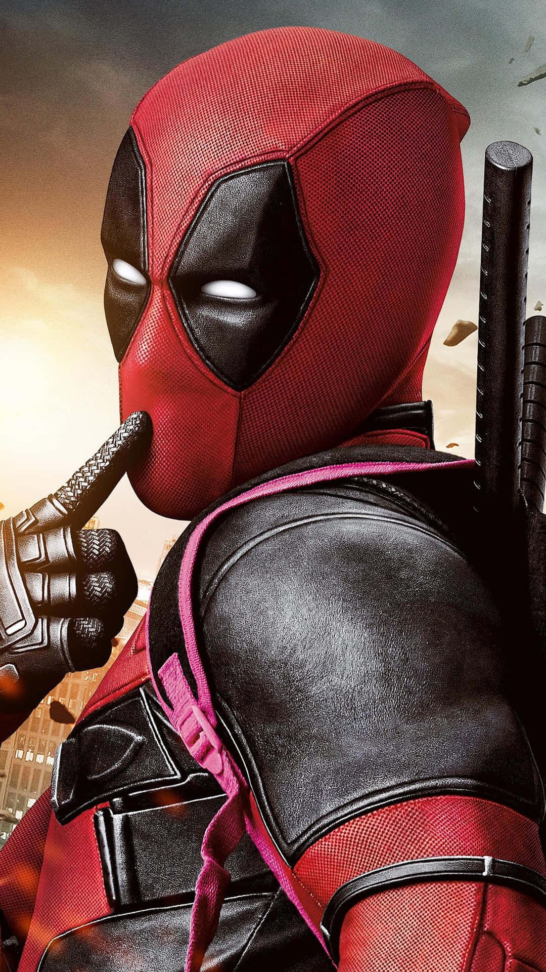 Show Your Love For Marvel's Merc With A Mouth With The Deadpool Iphone Background