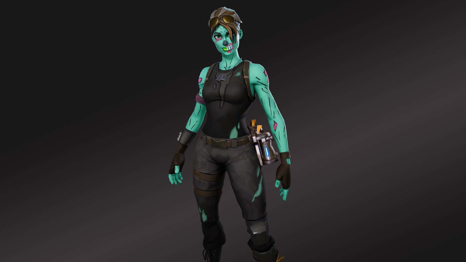 Show Your Love For The Popular Video Game ‘fortnite’ With A Cool Ghoul Trooper Wallpaper On Your Phone Background