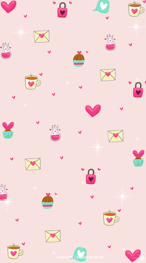 Show Your Love For Valentine's Day With This Cute Kawaii Valentine Wallpaper Background