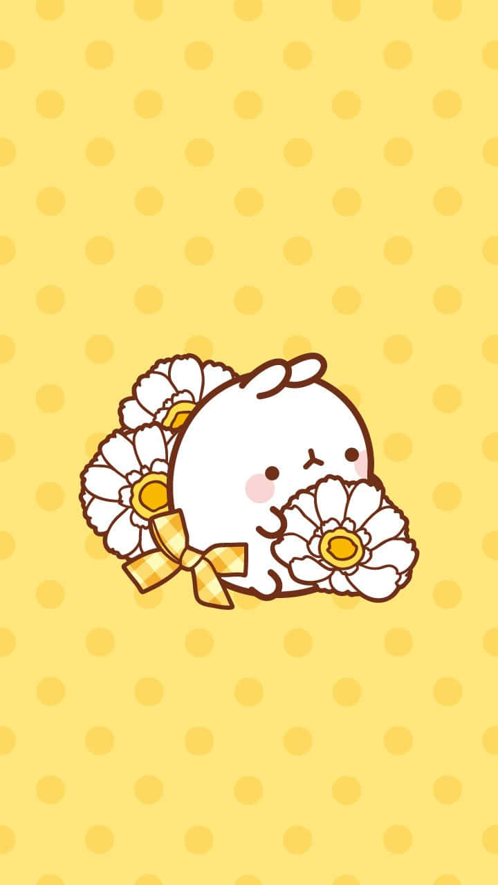 Show Your Love Of Kawaii Yellow Background