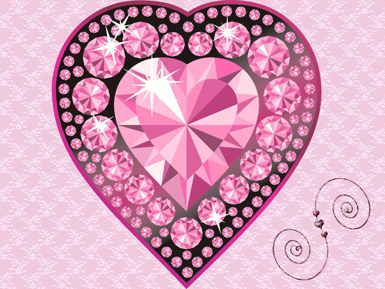 Show Your Love With A Pink Glitter Diamond Heart