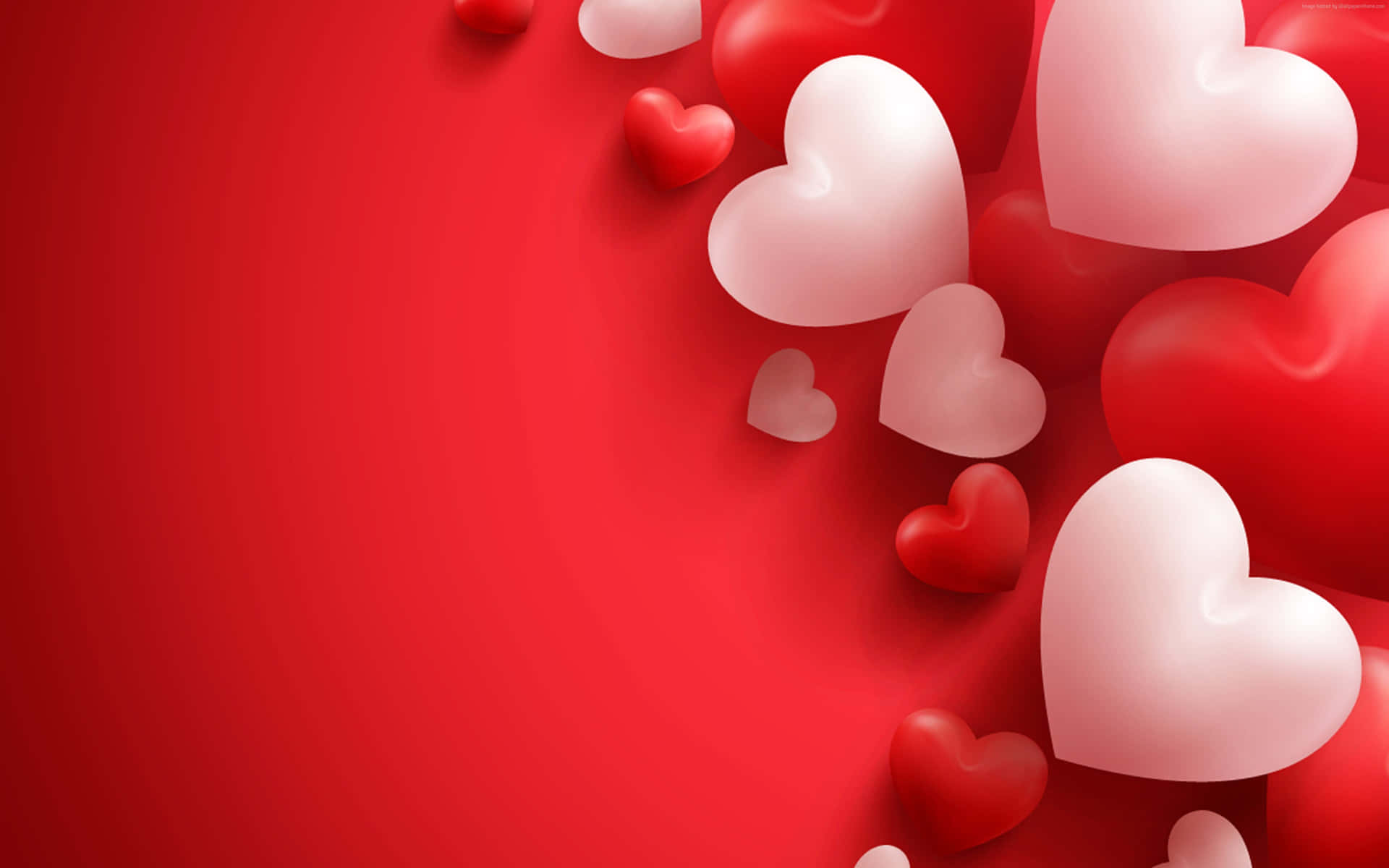 Show Your Love With Red Heart Background