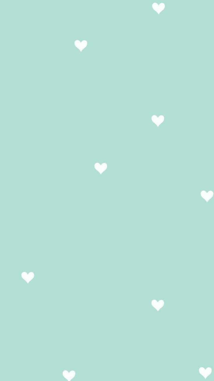 Show Your Love With These Mint Green Hearts! Background