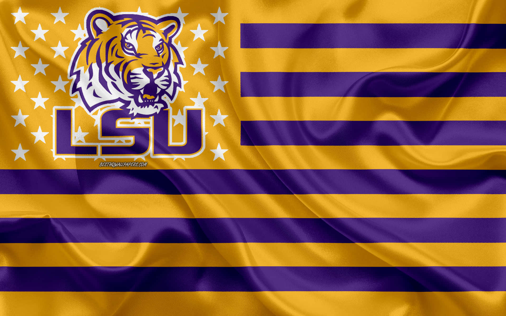 Show Your Lsu Tiger Pride With This Vibrant Wallpaper Background