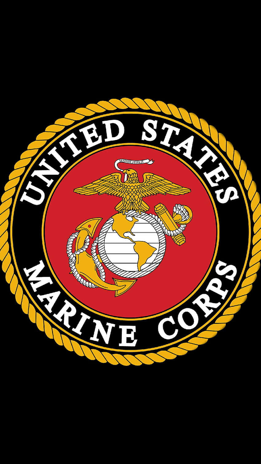 Show Your Pride And Strength With The Us Marine Corps Iphone Background