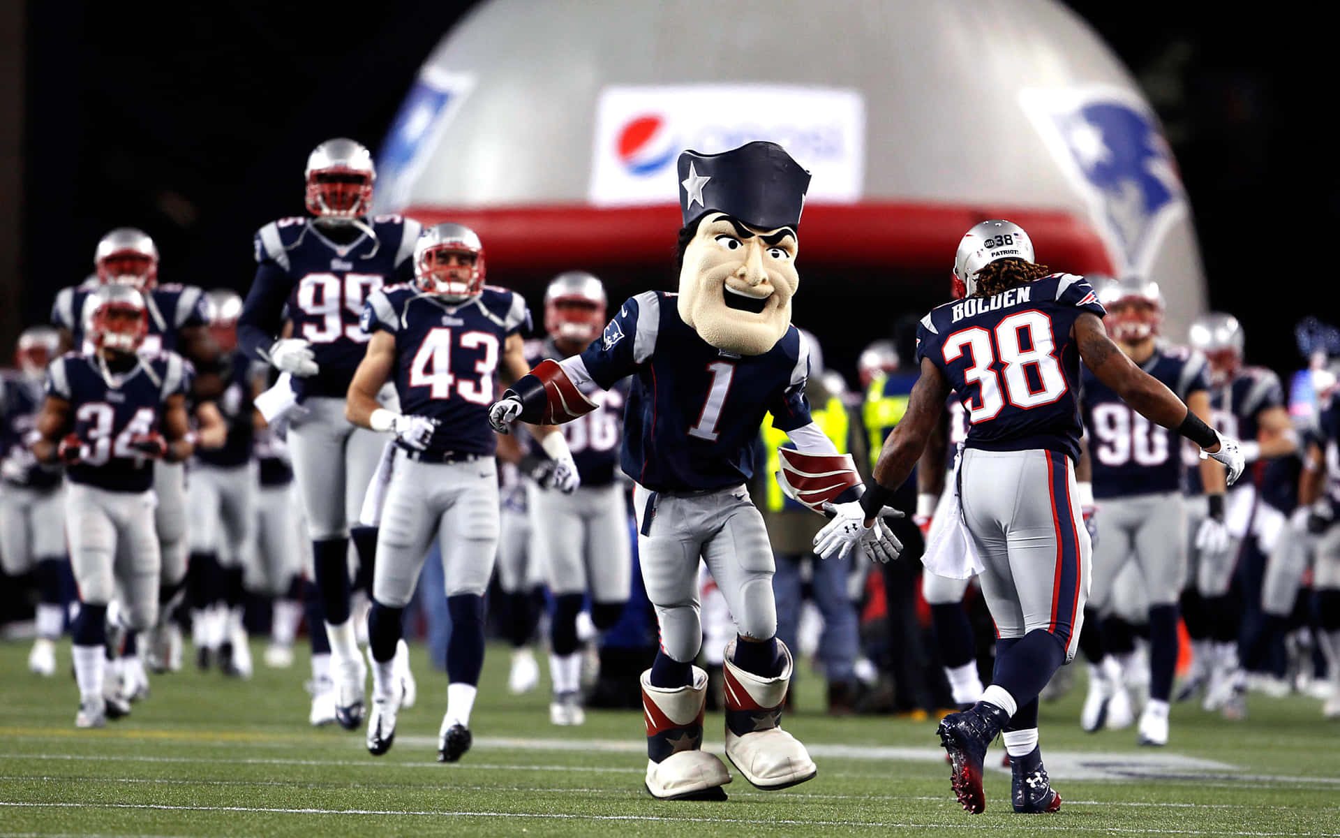 Show Your Pride With This Desktop Wallpaper Featuring The New England Patriots. Background