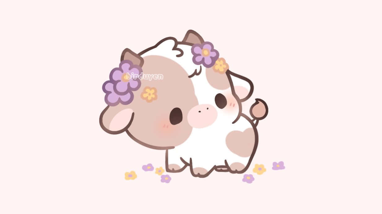 Show Your Soft Side This Summer With A Kawaii Cow! Background