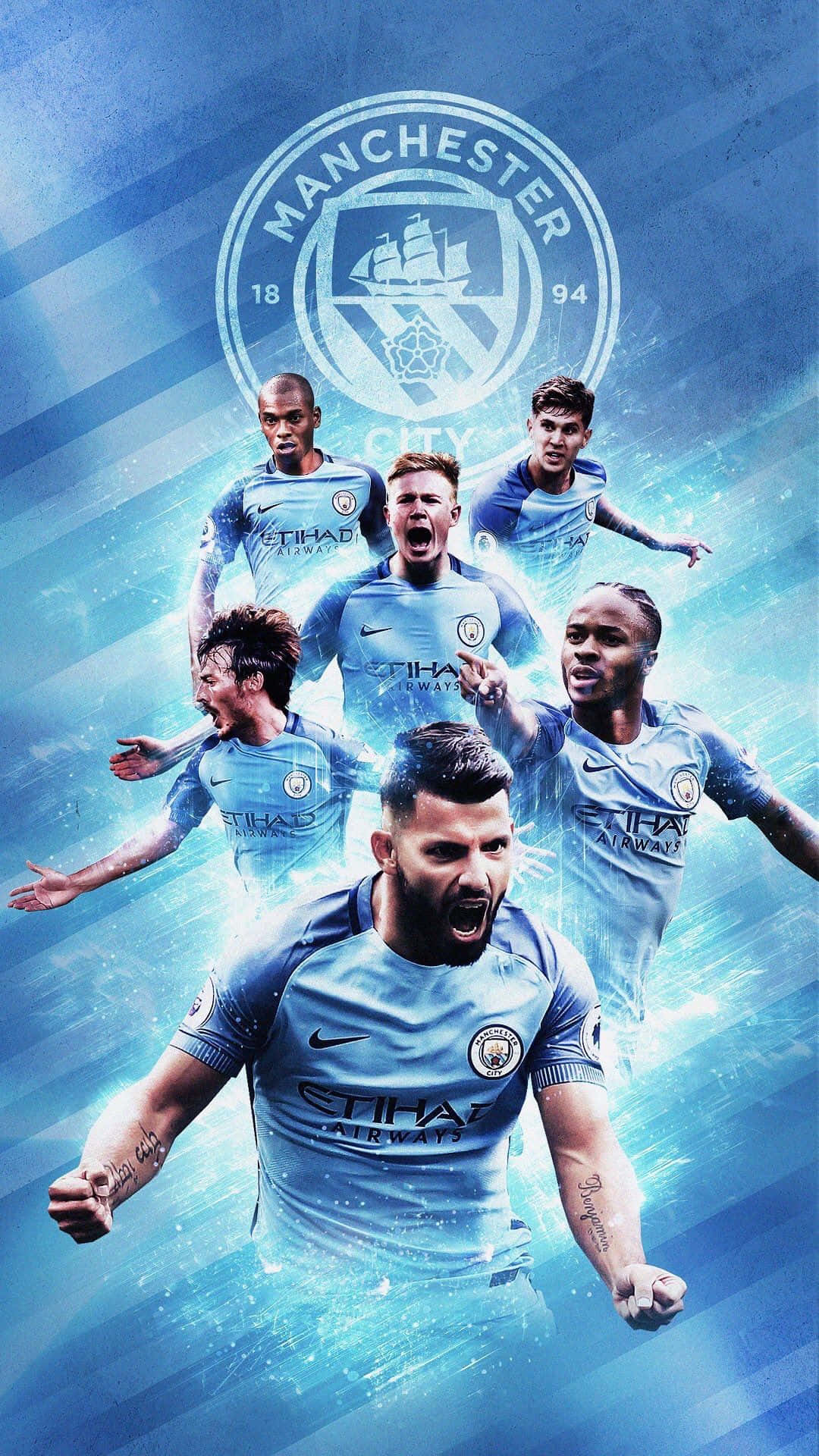 Show Your Support For The Citizens With This One-of-a-kind Manchester City Iphone 6 Wallpaper Background