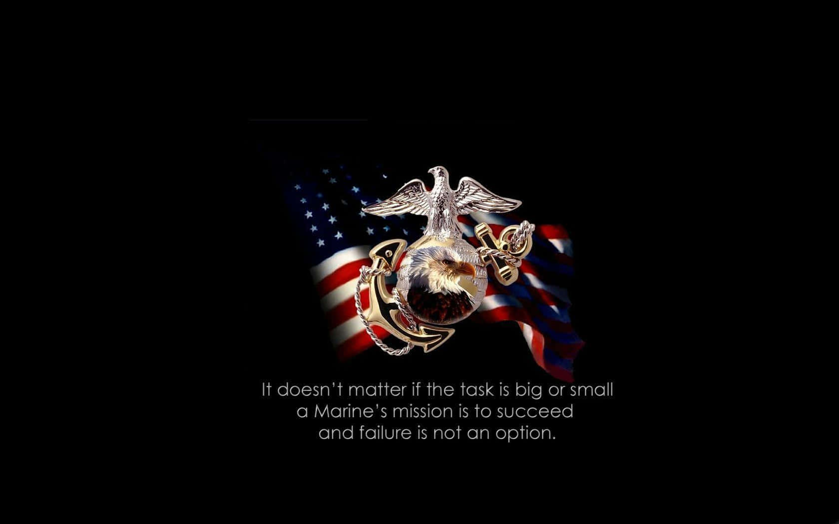 Show Your Support For The Usmc Wearing The Usmc Logo Background