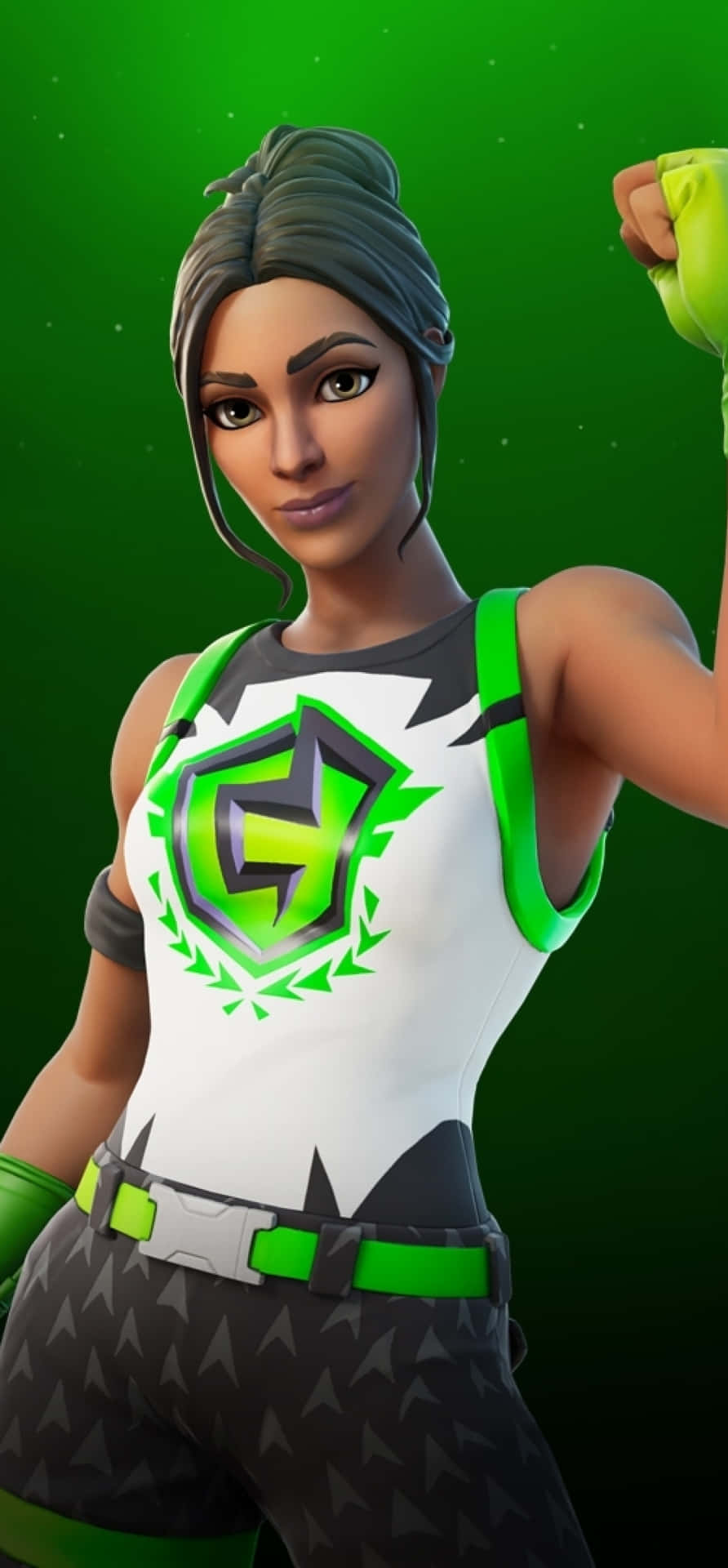 Showcase Your Gaming Skills With A Poised Playmaker In Fortnite Background
