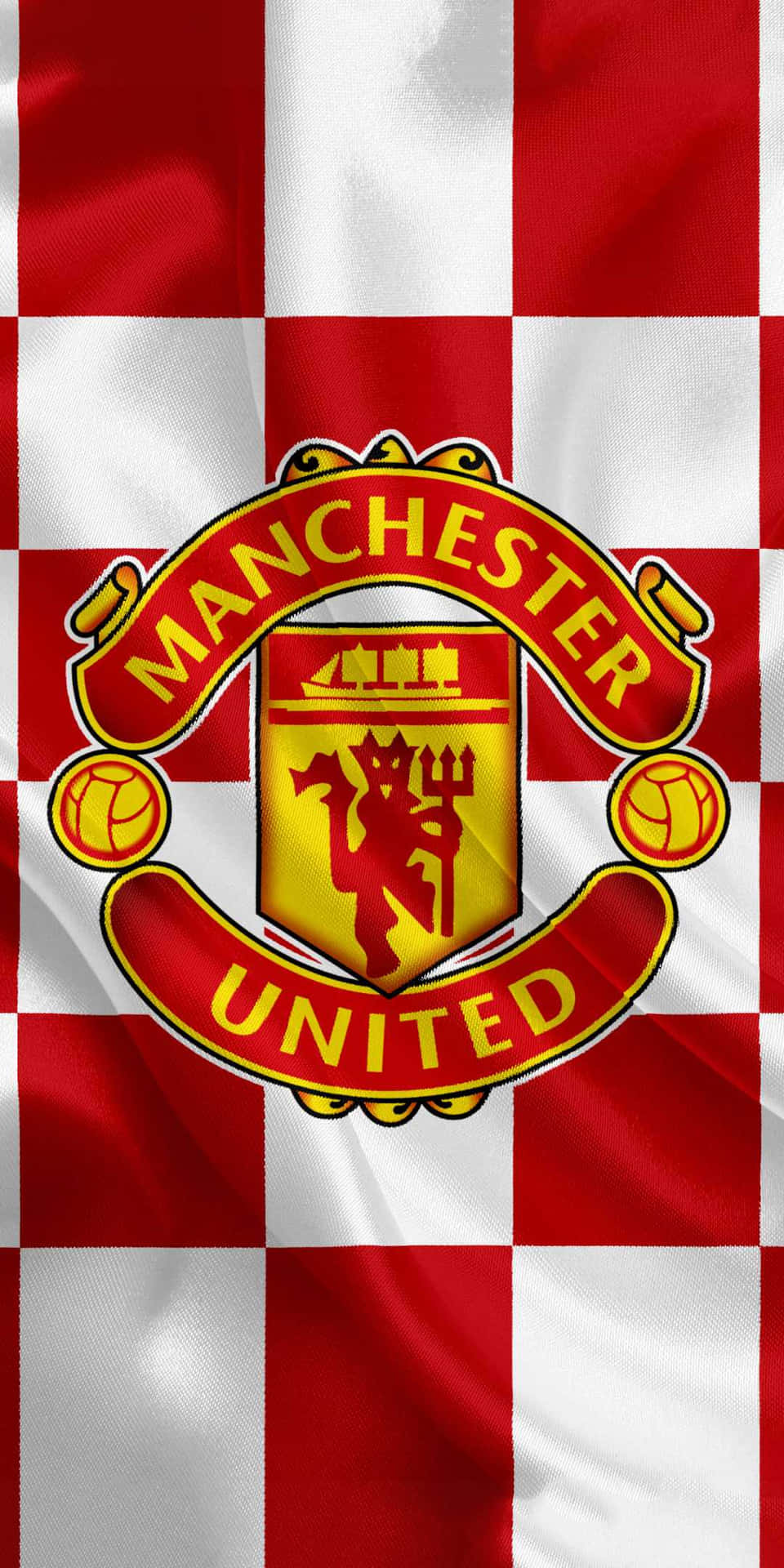 Showcase Your Love For Football With This Red Hot Manchester United Iphone Wallpaper Background