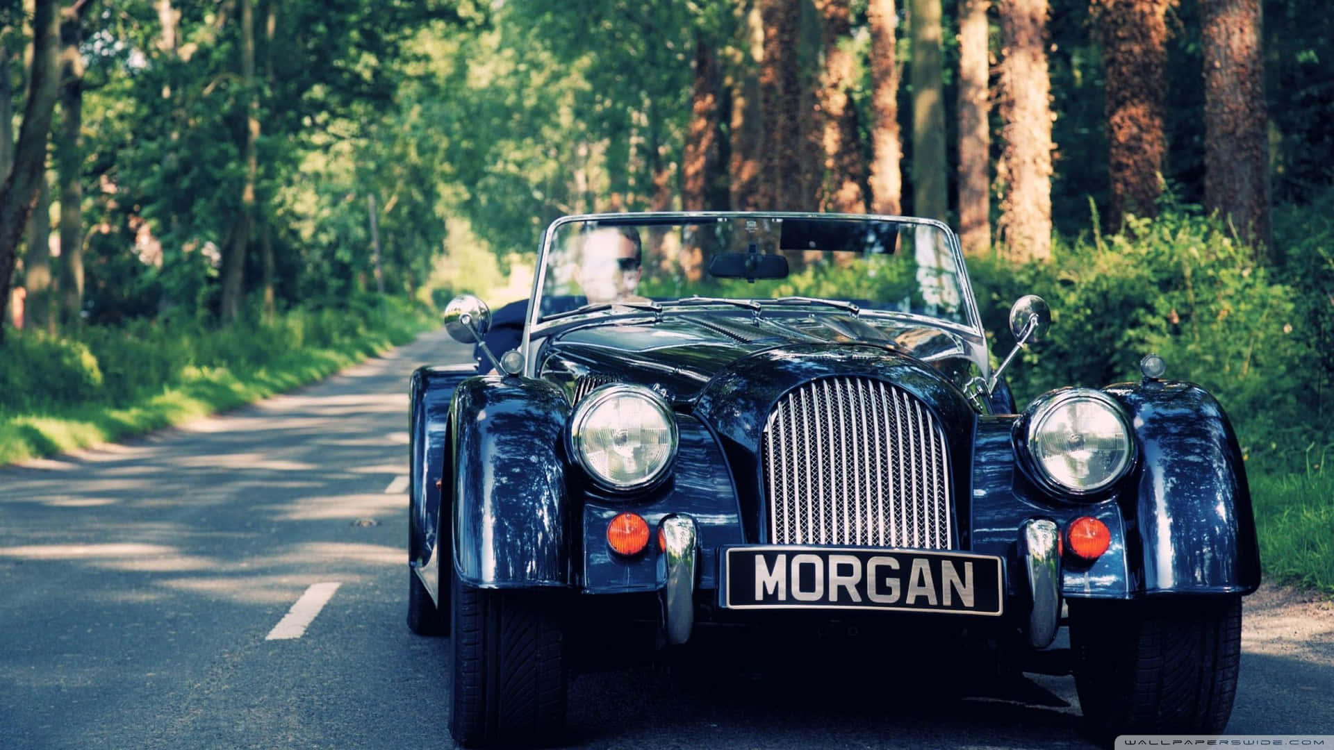 Showcasing The Classic Morgan Sports Car Background