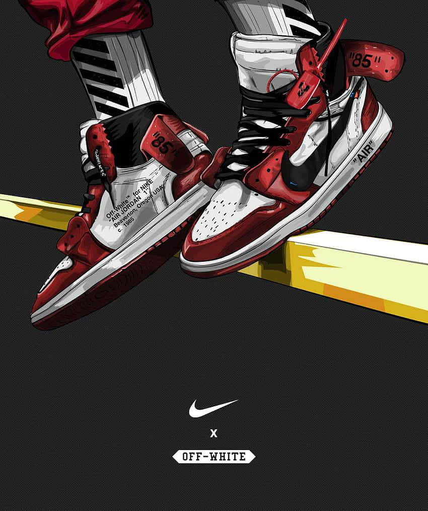 Showcasing The Dope Jordan Sneakers In A Unique Style. Background