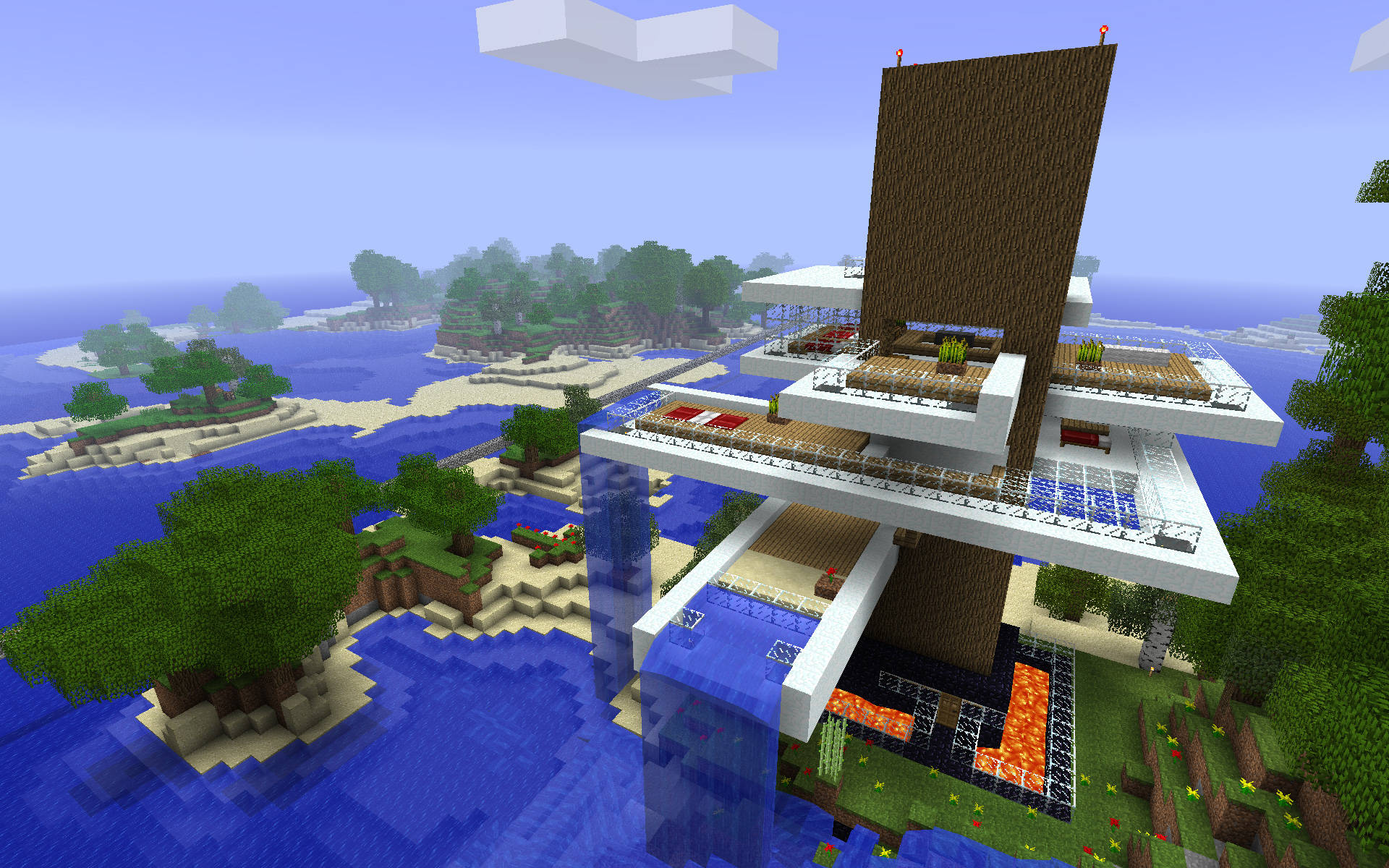 Showcasing The Possibilities Of Minecraft: Modern Mansion
