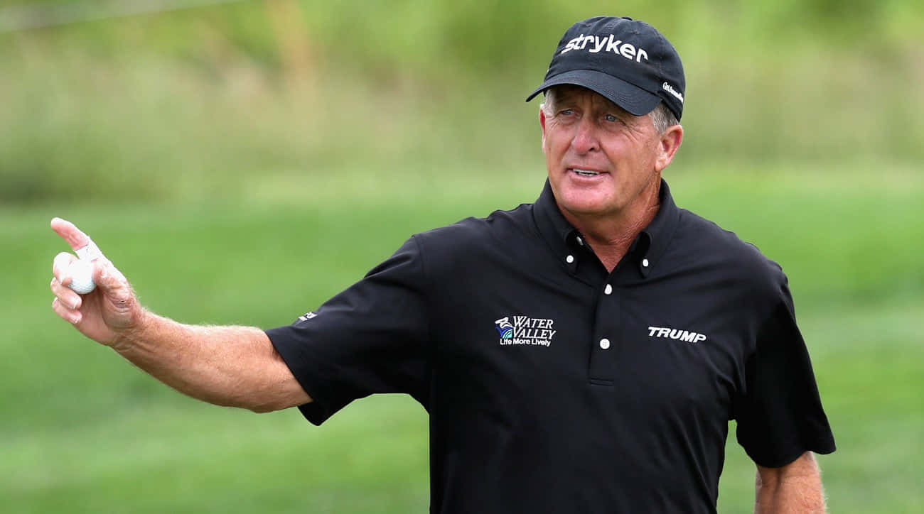 Showing Golf Ball Fred Funk Background