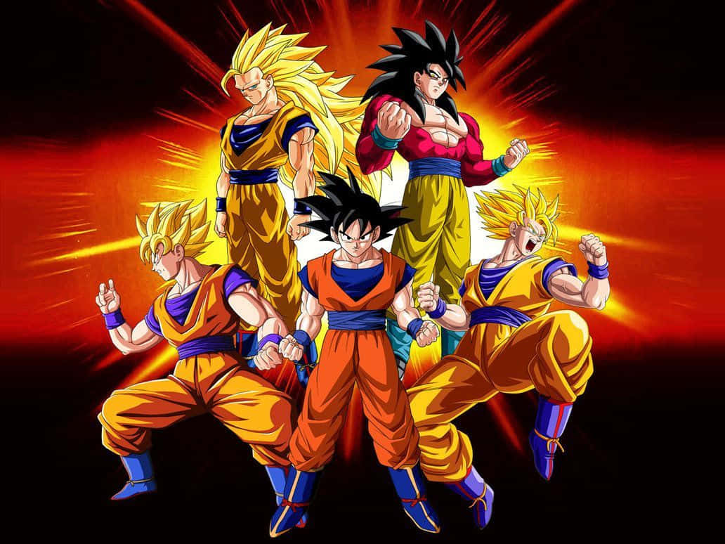 Showing Off His Incredible Power, Super Saiyan 4 Goku! Background