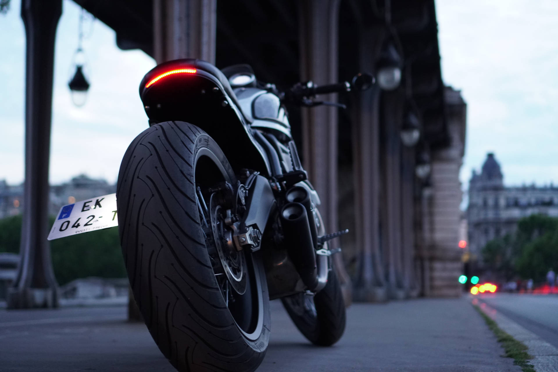 Showing Off Its Power And Beauty, This Black Ducati Turns Heads In The City.