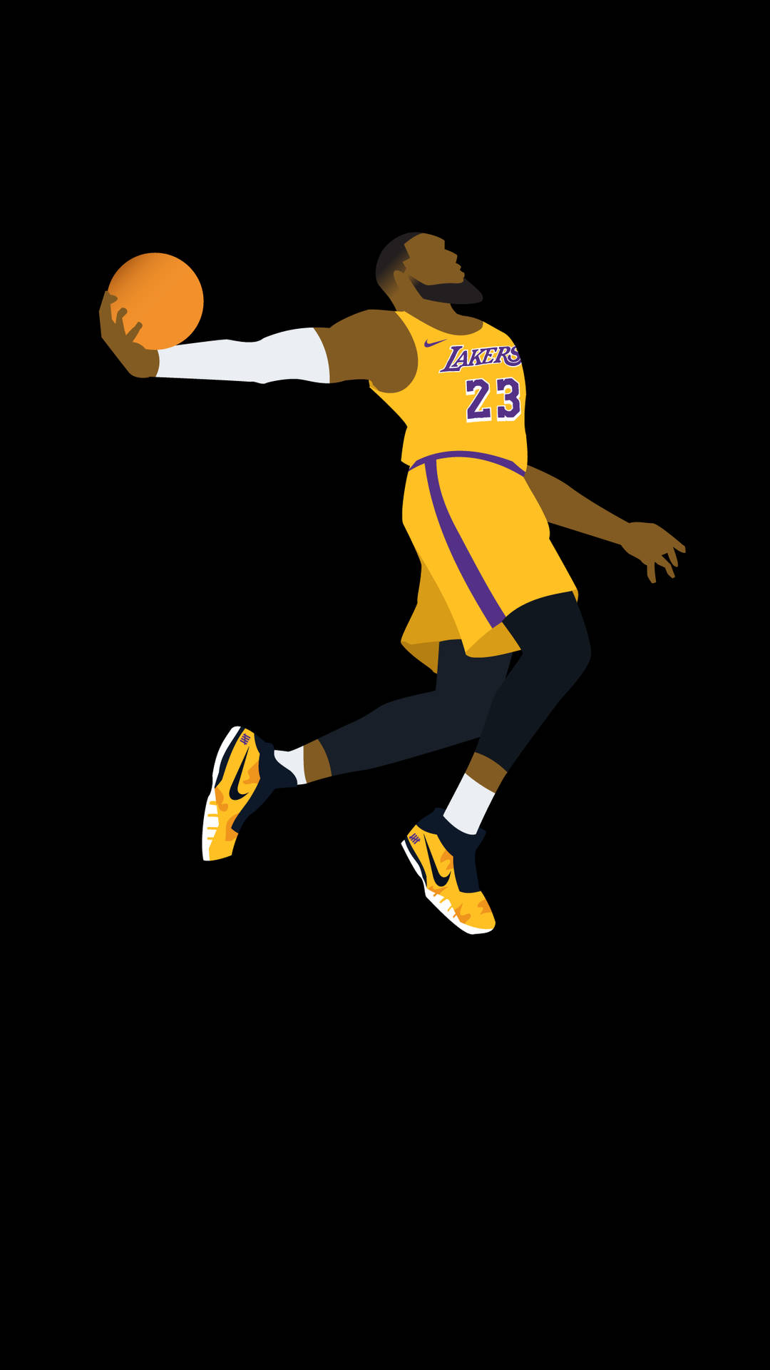 Showing Off Your Lakers Pride With An Official Lakers Iphone Background