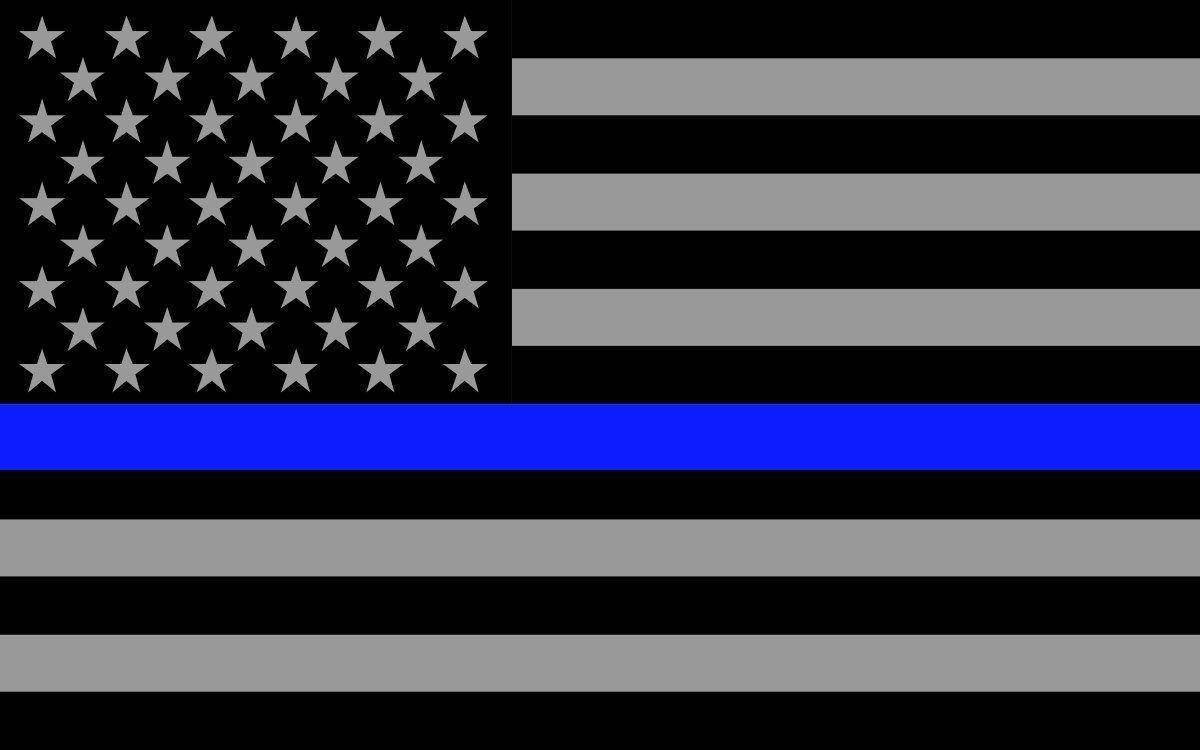 Showing Support For The Thin Blue Line Background