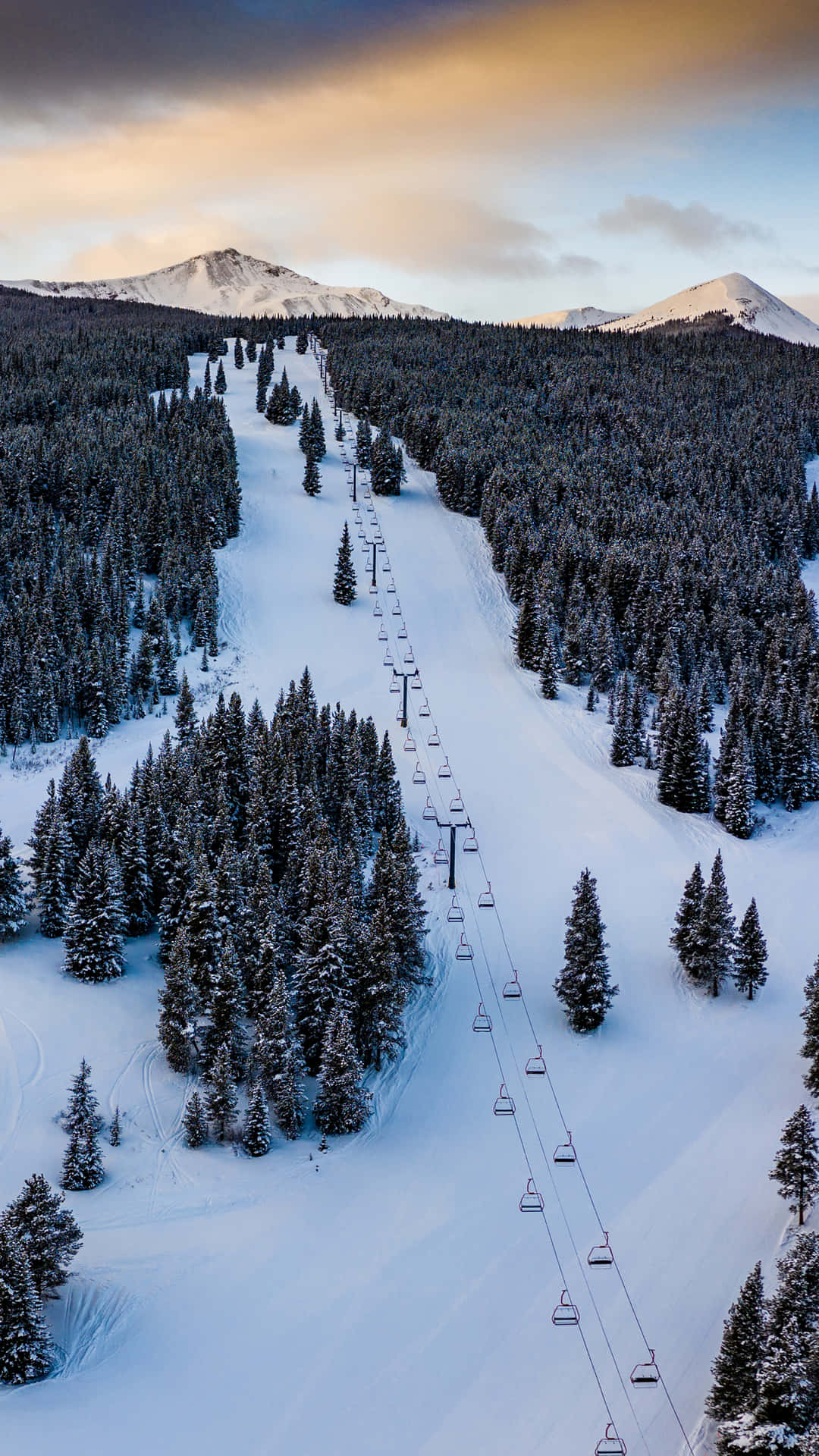 Shredding The Slopes At A Ski Mountain Background